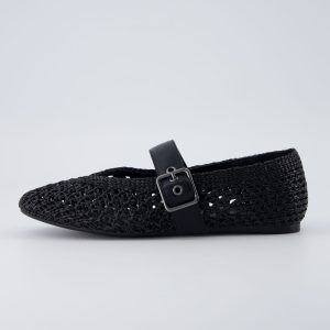 Gabby Woven Mary Jane Flats